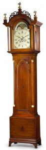 Exceptional Federal Cherrywood Tall Case Seven-Tune Musical Clock, Martin Cheney, Windsor, Vermont, Circa 1809