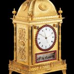 Henry Borrell, London, A Magnificent and Large Chased and Engraved Ormolu Quarter Striking Musical Clock with Automata 'Sailing Ships', Made for the Chinese Market, Circa 1795