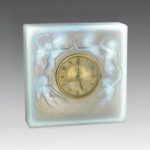 Lalique for Maison ATO Sirenes Opalescent Glass Electric Clock