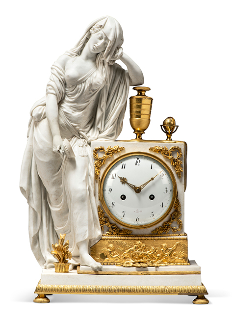 Louis XVI Bisque Porcelain Figure Clock